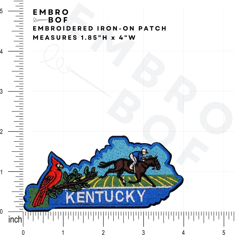 Kentucky Patch size reference – embroidered patch