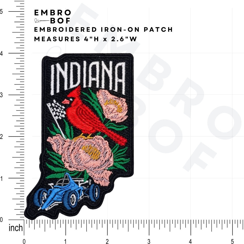 Indiana Patch size reference – embroidered patch