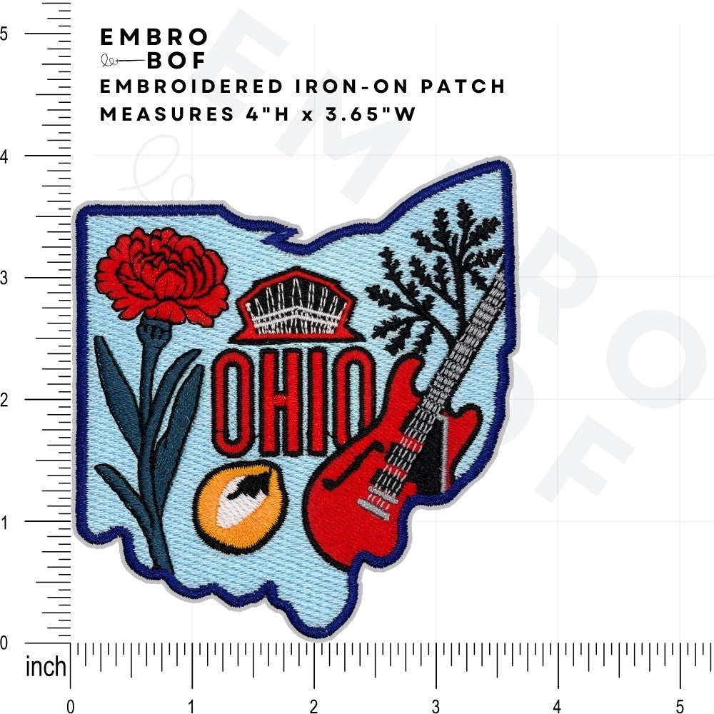 Ohio Patch size reference – embroidered patch