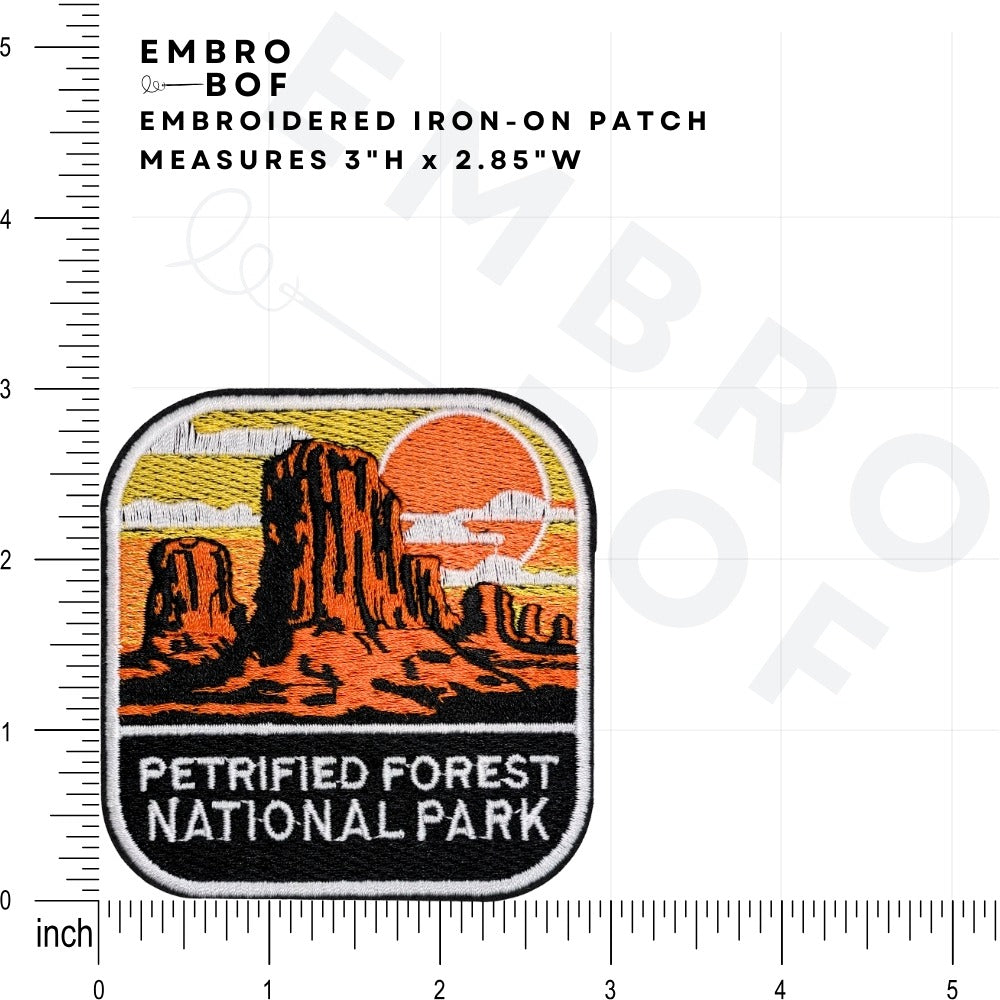 Petrified Forest National Park Patch size reference – embroidered patch