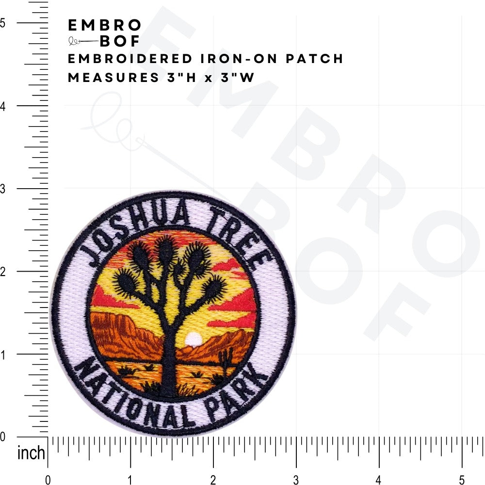 Joshua Tree National Park Patch size reference – embroidered patch