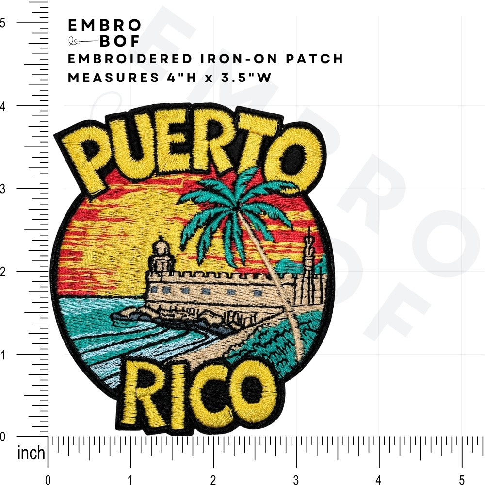 Puerto Rico Patch size reference – embroidered patch