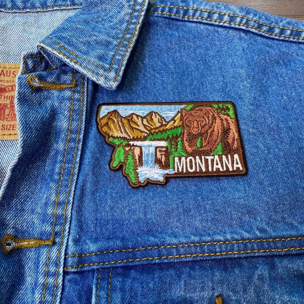 Montana Patch on a backpack – iron-on embroidered patch