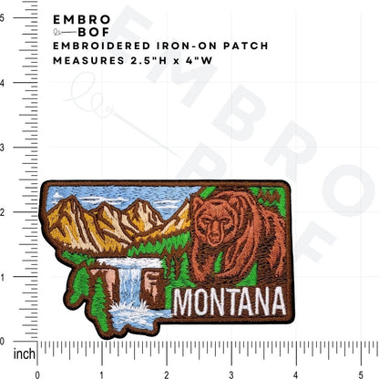 Montana Patch size reference – embroidered patch
