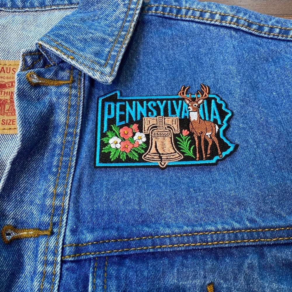 Pennsylvania Patch on a backpack – iron-on embroidered patch