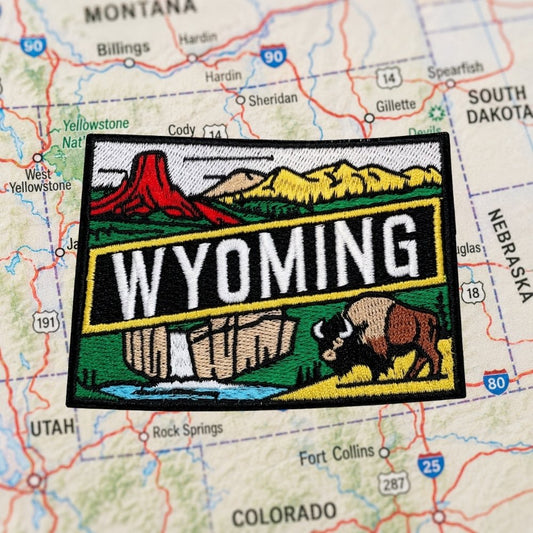 Wyoming Patch – embroidered iron-on patch