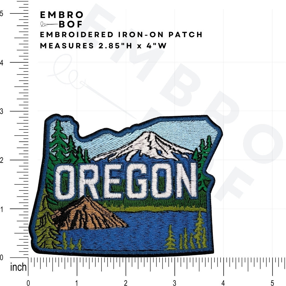 Oregon Patch size reference – embroidered patch