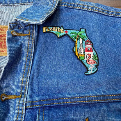 Florida Patch on a backpack – iron-on embroidered patch