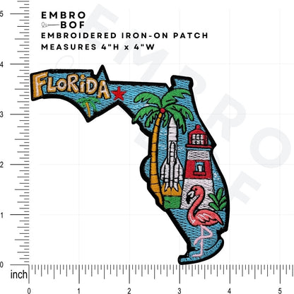 Florida Patch size reference – embroidered patch