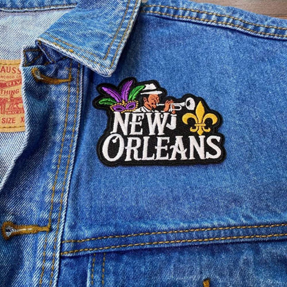New Orleans Patch on a backpack – iron-on embroidered patch