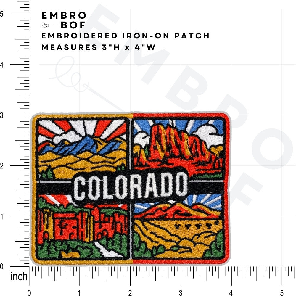 Colorado Patch size reference – embroidered patch