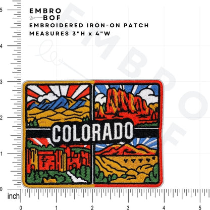 Colorado Patch size reference – embroidered patch