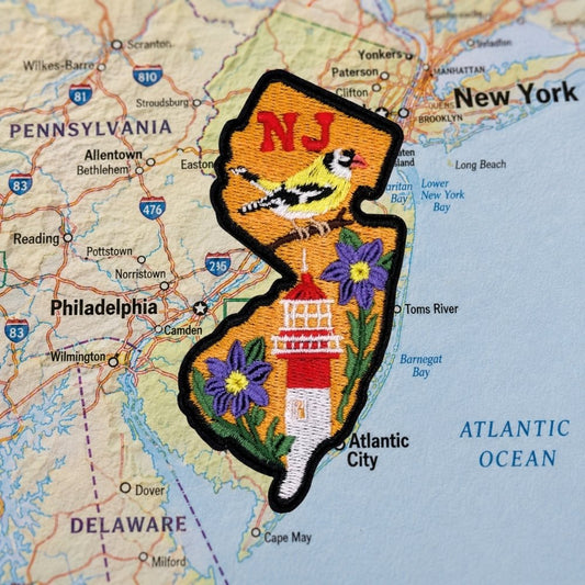 New Jersey Patch – embroidered iron-on patch