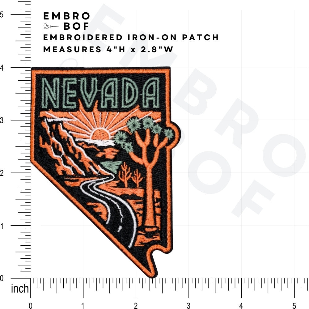 Nevada Patch size reference – embroidered patch