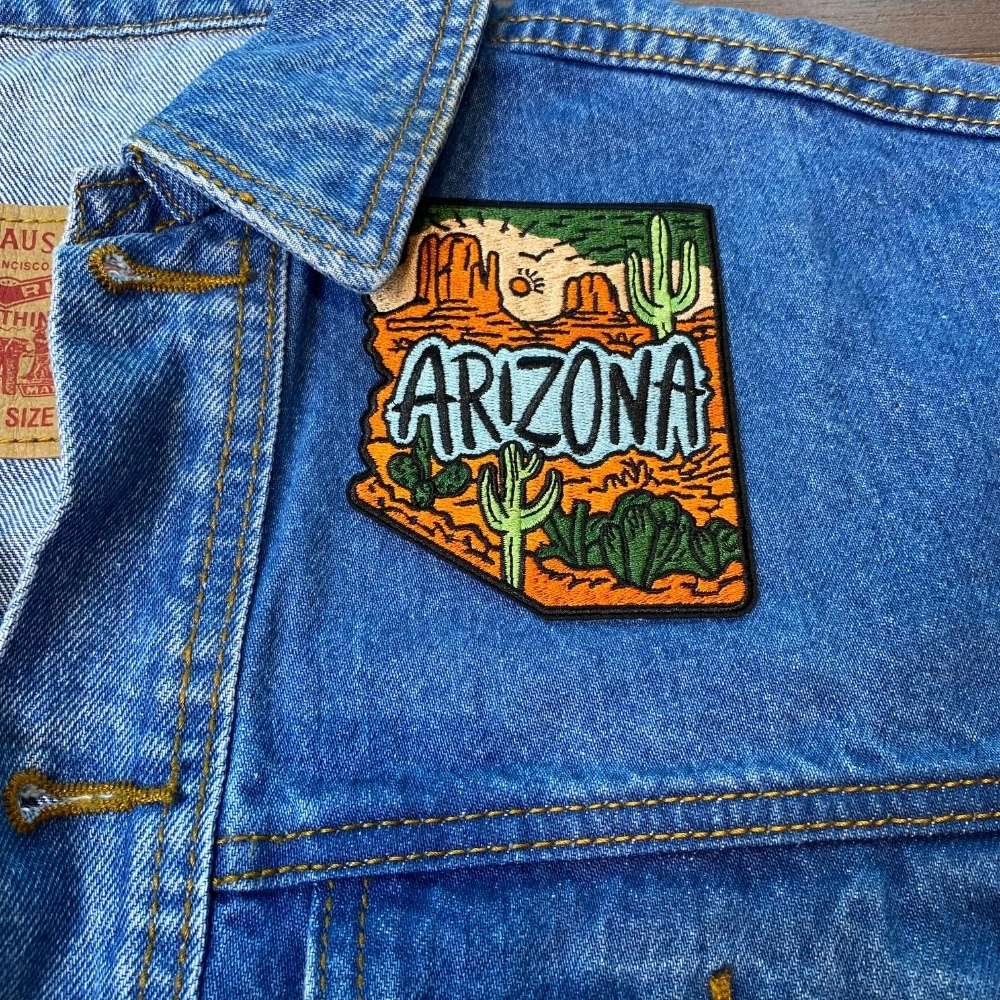 Arizona Patch on a backpack – iron-on embroidered patch
