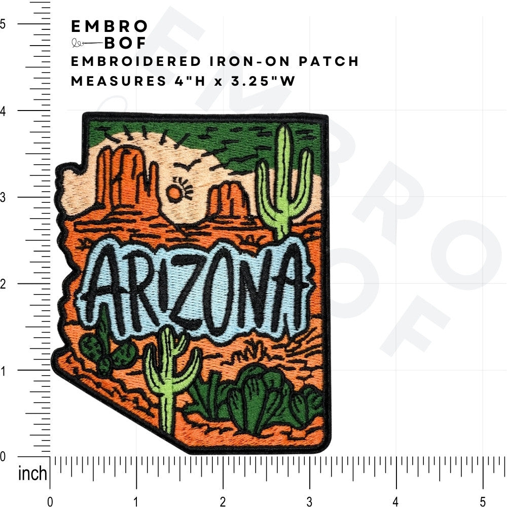 Arizona Patch size reference – embroidered patch