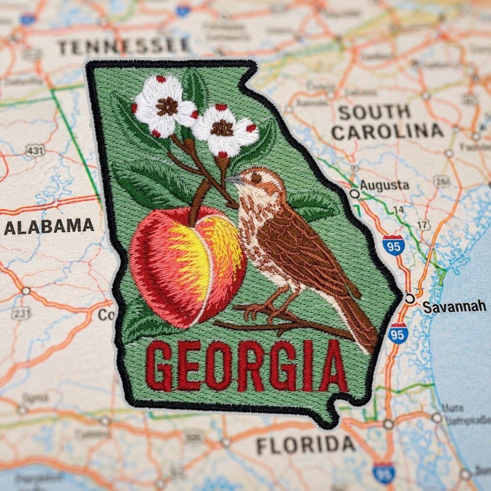 Georgia Patch – embroidered iron-on patch