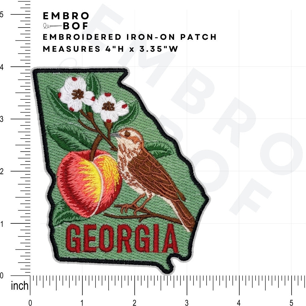 Georgia Patch size reference – embroidered patch
