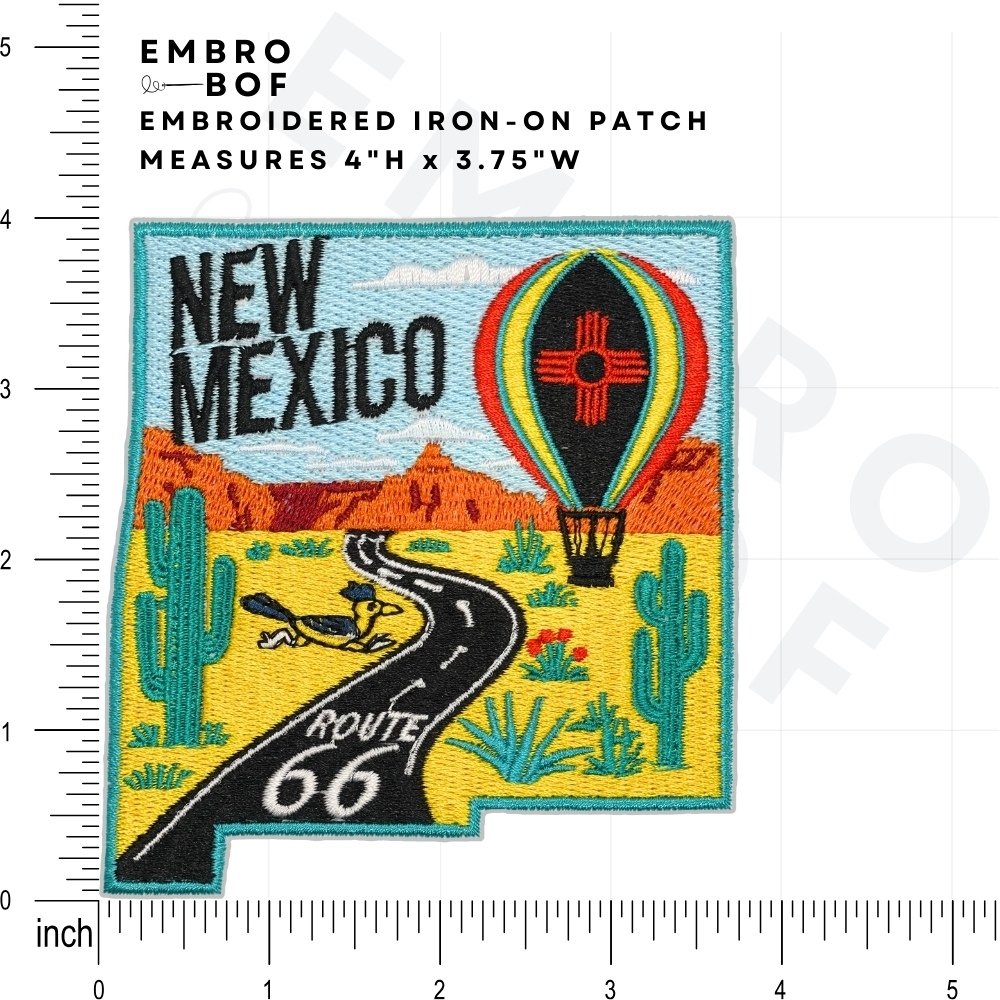 New Mexico Patch size reference – embroidered patch