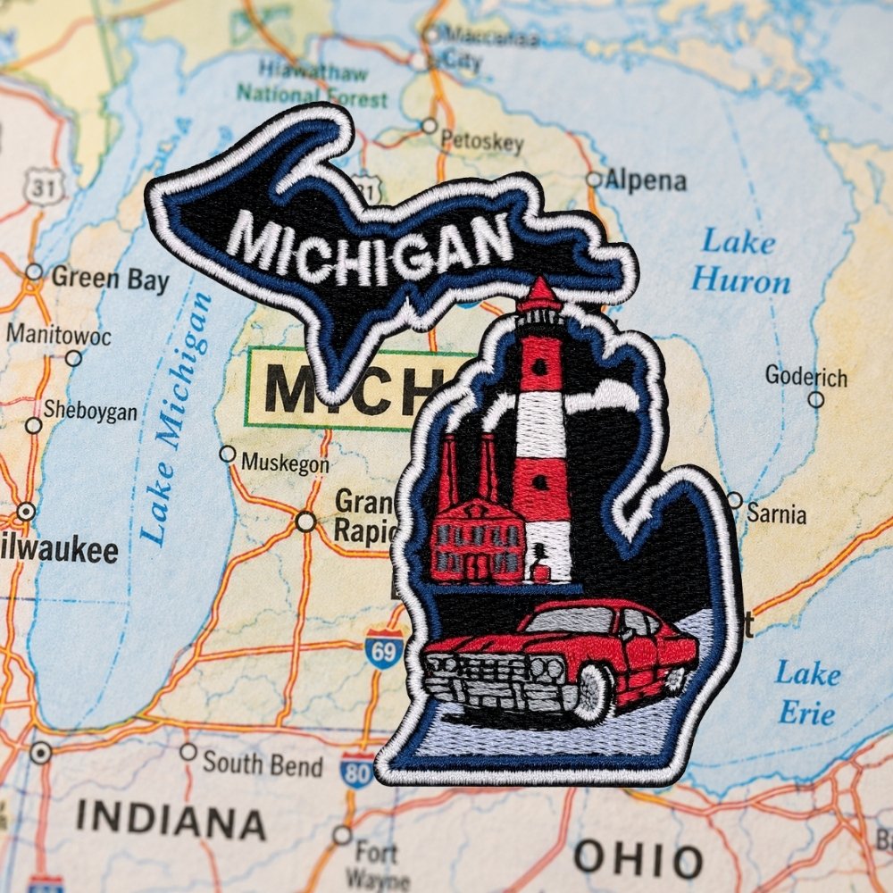 Michigan Patch – embroidered iron-on patch