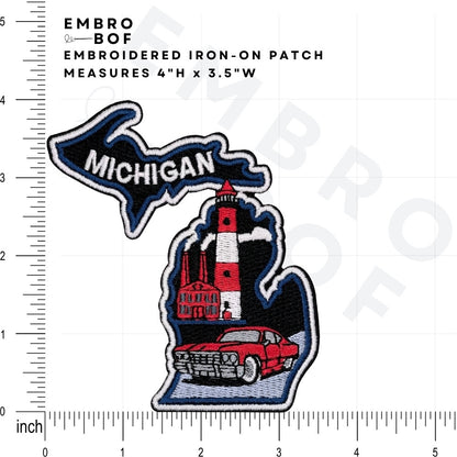 Michigan Patch size reference – embroidered patch