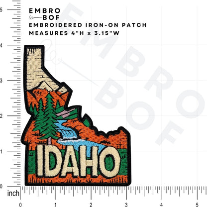 Idaho Patch size reference – embroidered patch