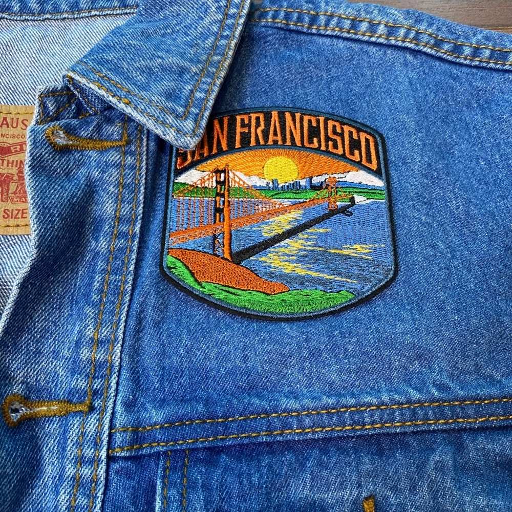 San Francisco Patch on a backpack – iron-on embroidered patch