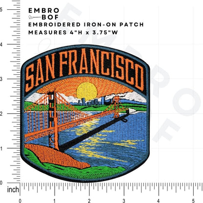 San Francisco Patch size reference – embroidered patch
