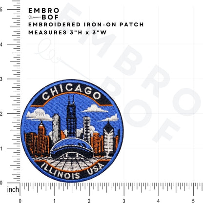 Chicago Patch size reference – embroidered patch