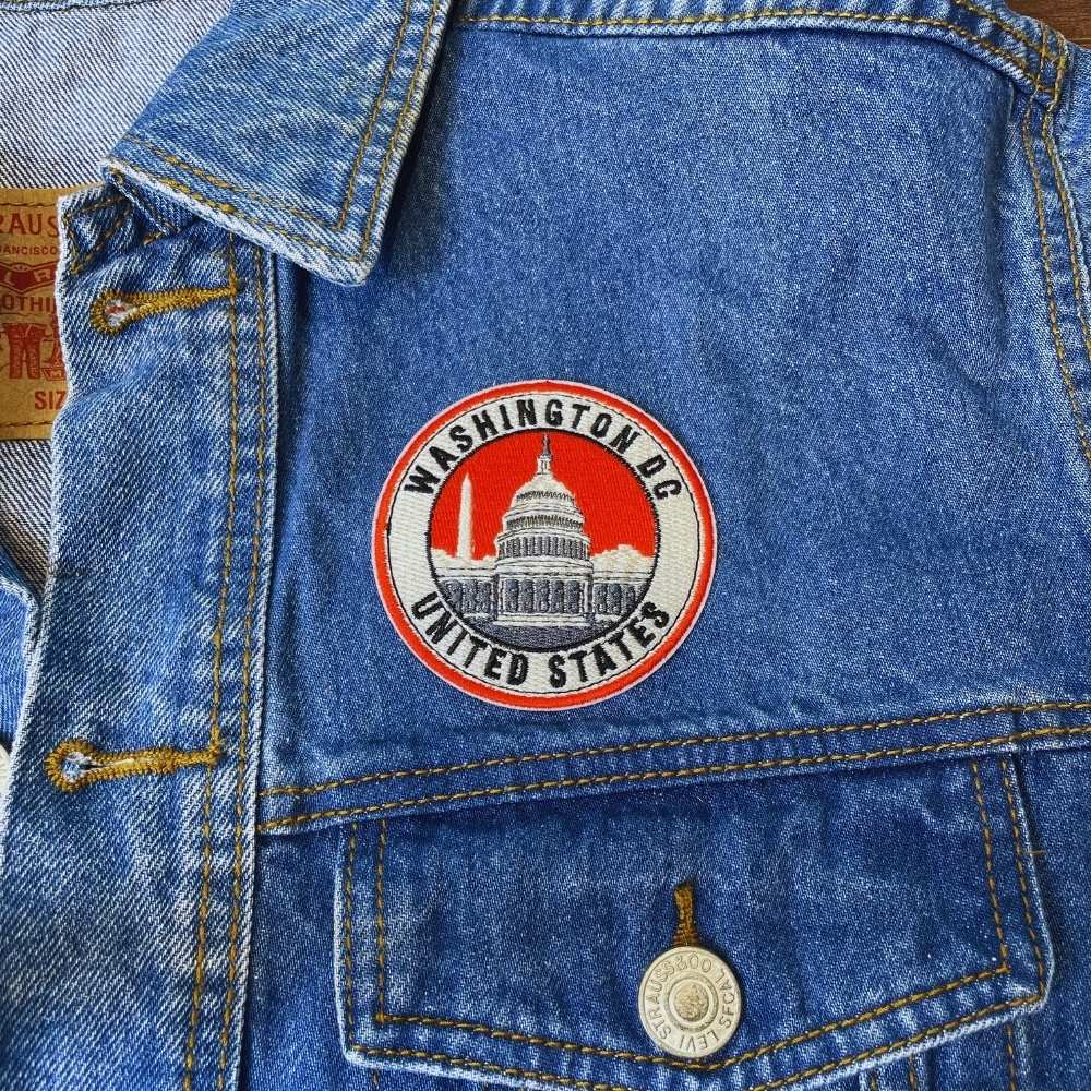 Washington DC Patch on a backpack – iron-on embroidered patch