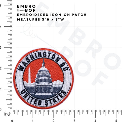 Washington DC Patch size reference – embroidered patch