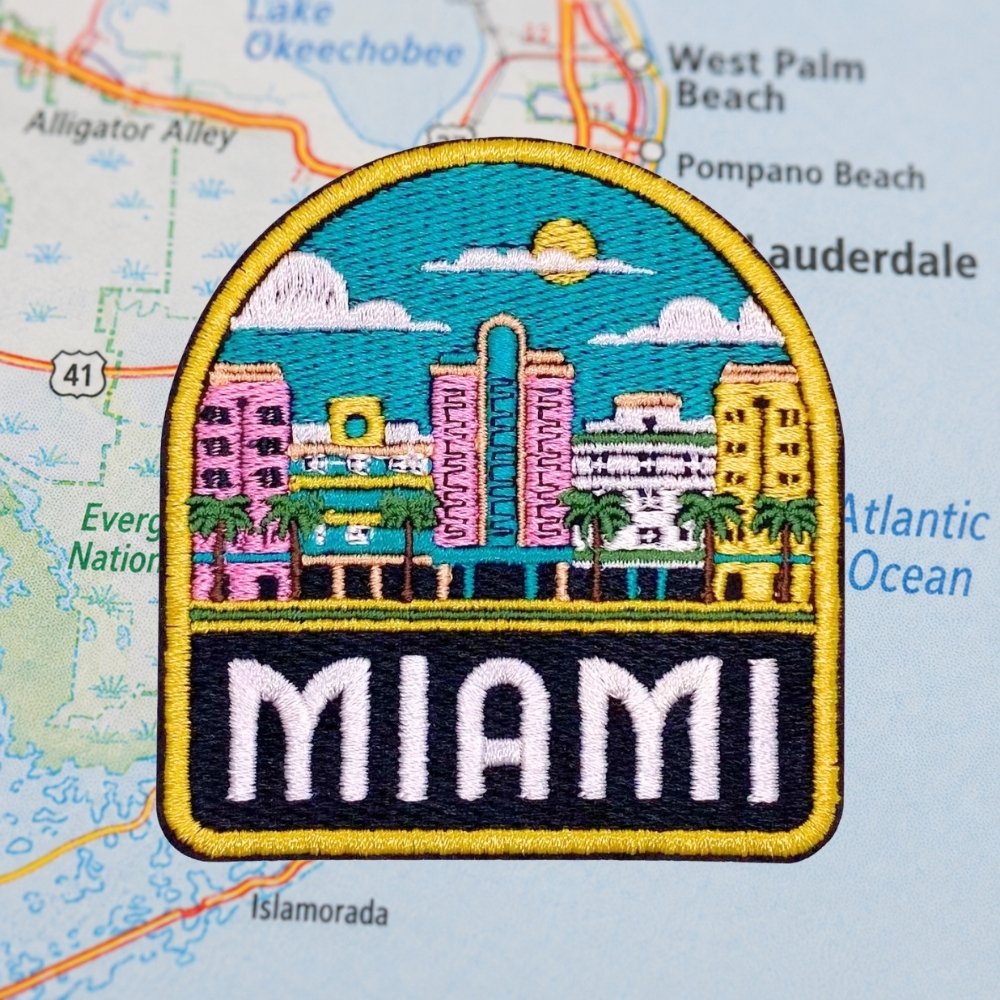 Miami Patch – embroidered iron-on patch
