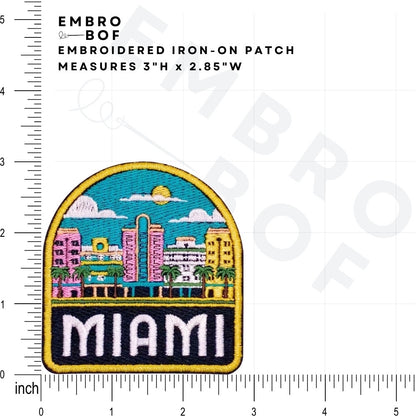 Miami Patch size reference – embroidered patch