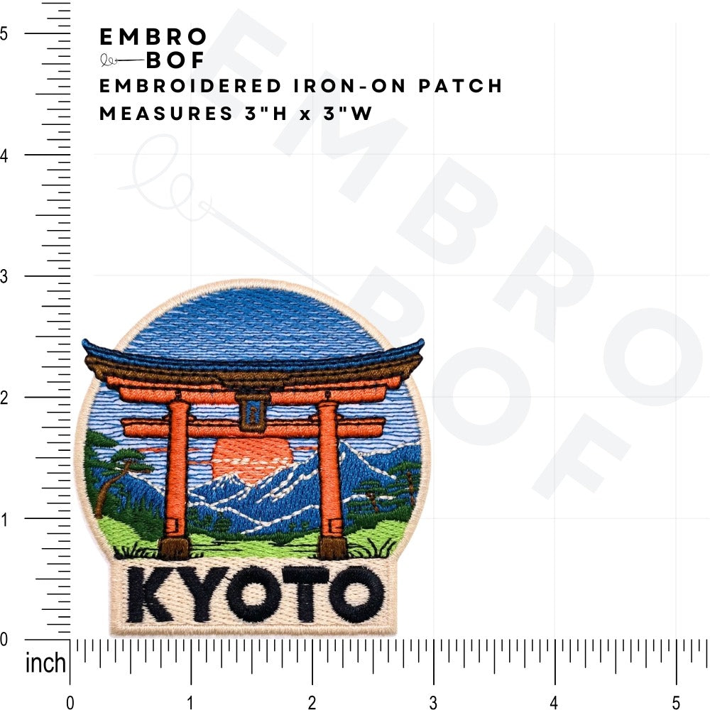 Kyoto Japan Patch size reference – embroidered patch