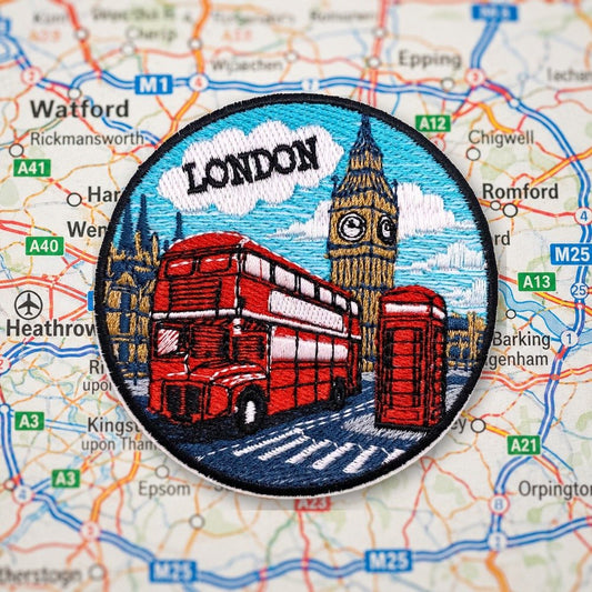 London Patch – embroidered iron-on patch