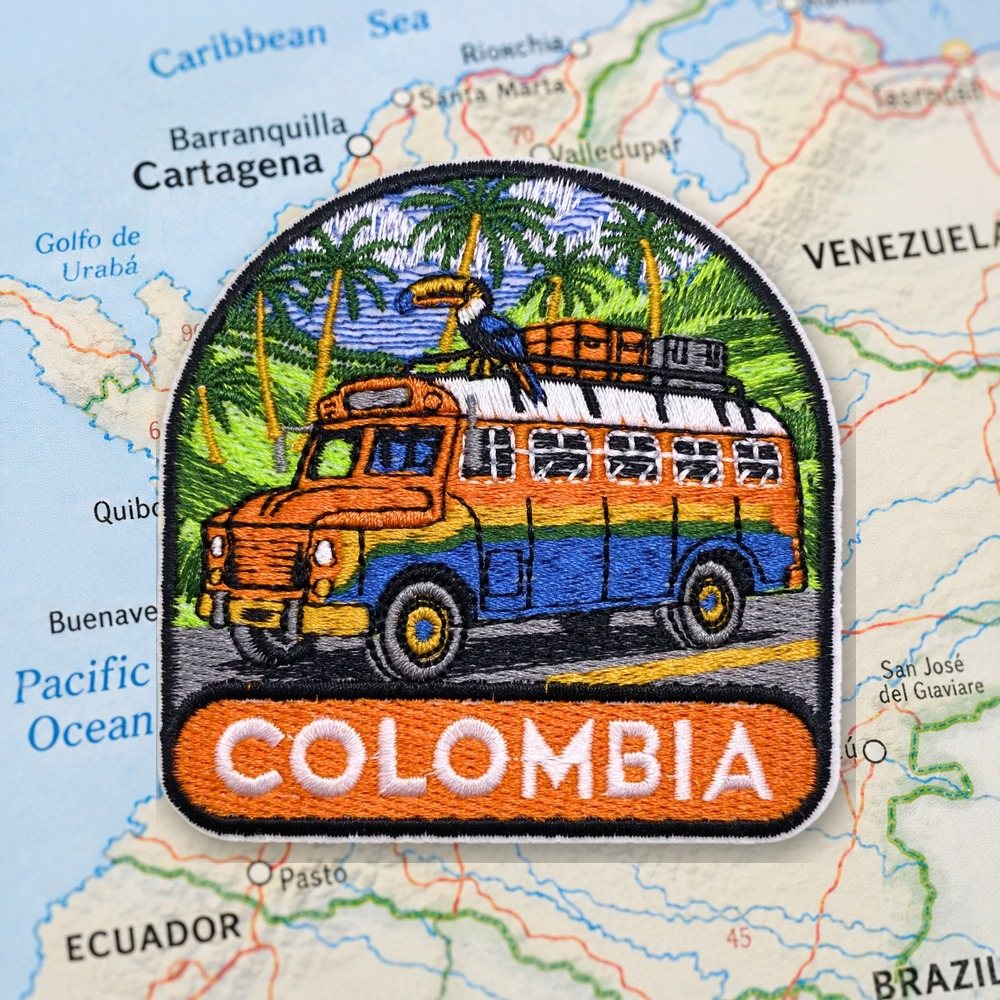 Colombia Patch – embroidered iron-on patch