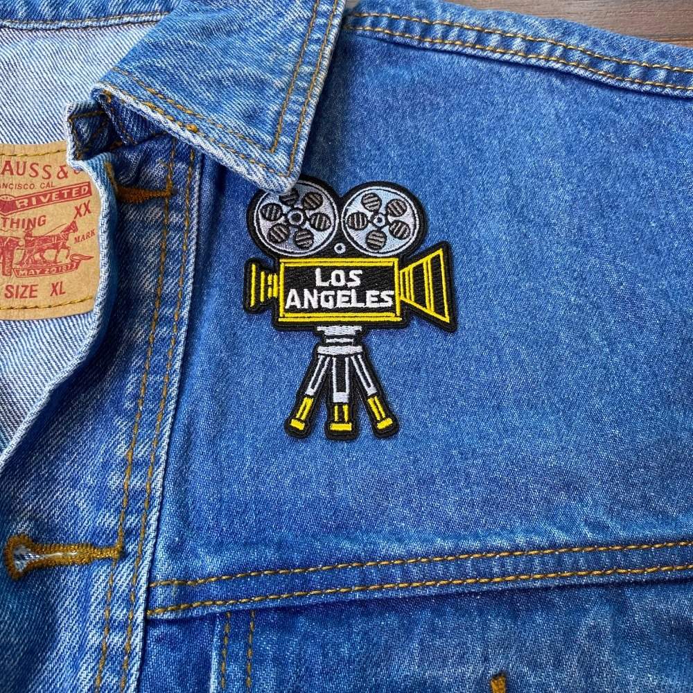 Los Angeles Patch on a backpack – iron-on embroidered patch