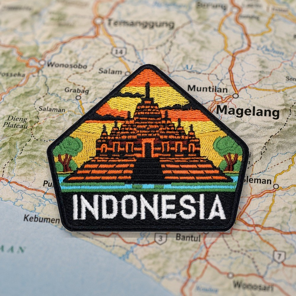 Borobudur Temple Patch – embroidered iron-on patch