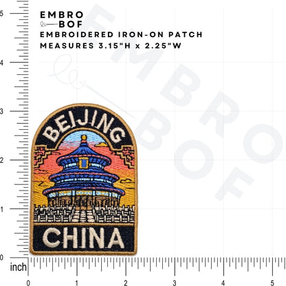 Beijing Patch size reference – embroidered patch