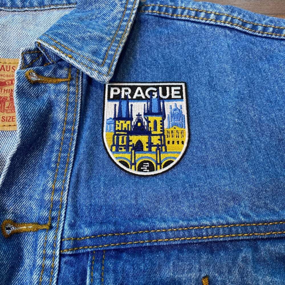 Prague Patch on a backpack – iron-on embroidered patch
