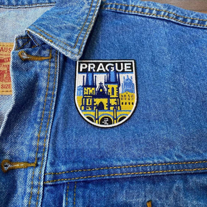 Prague Patch on a backpack – iron-on embroidered patch