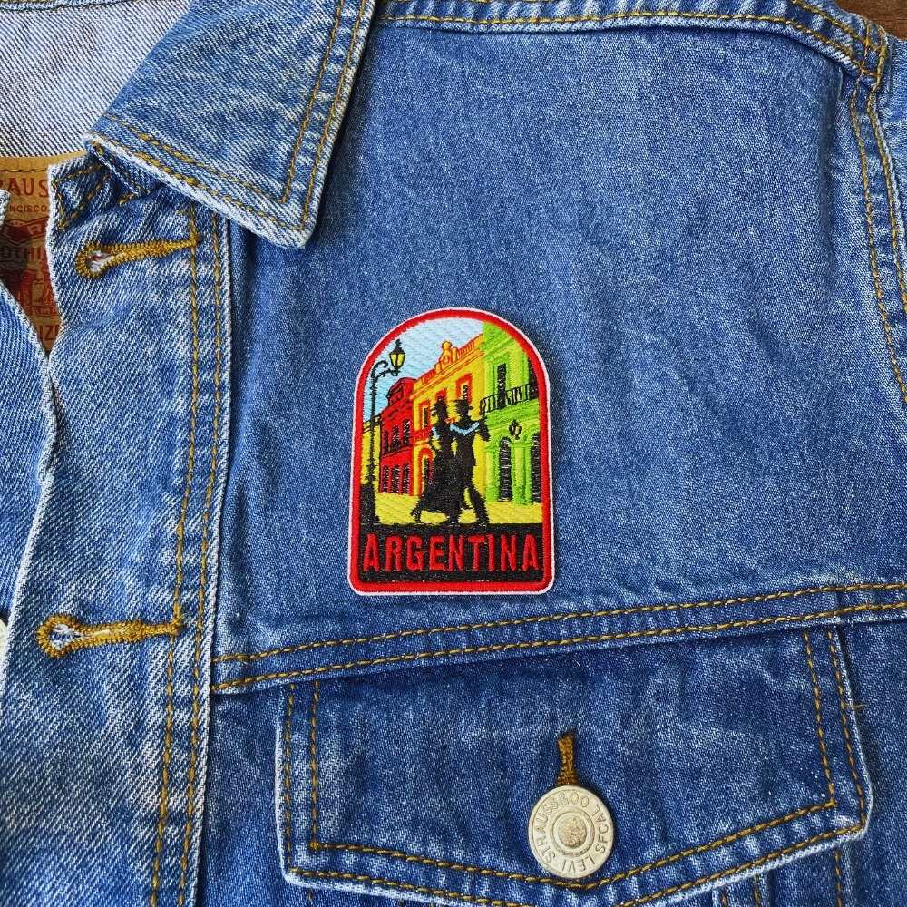 Tango Passion Argentina Patch on a backpack – iron-on embroidered patch