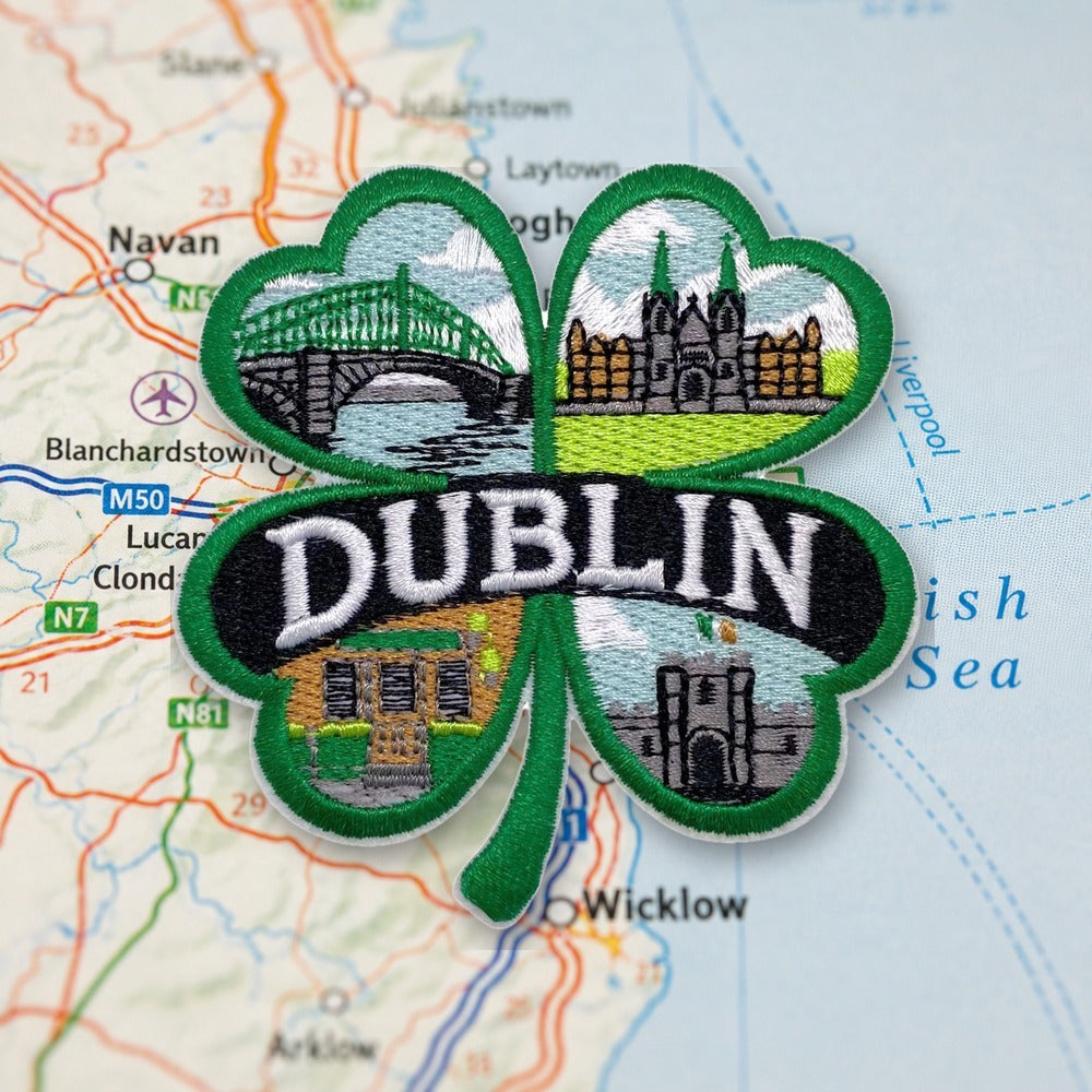 Shamrock Dublin Ireland Patch – embroidered iron-on patch