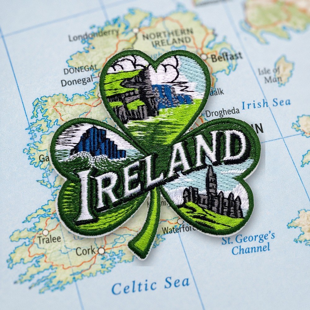 Shamrock Ireland Patch – embroidered iron-on patch