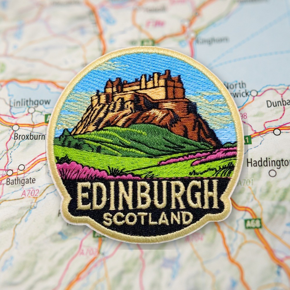 Edinburgh Castle Scotland Patch – embroidered iron-on patch