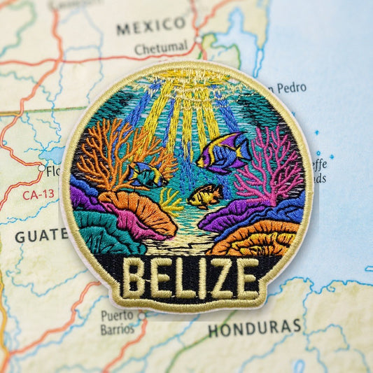 Coral Reef Belize Patch – embroidered iron-on patch