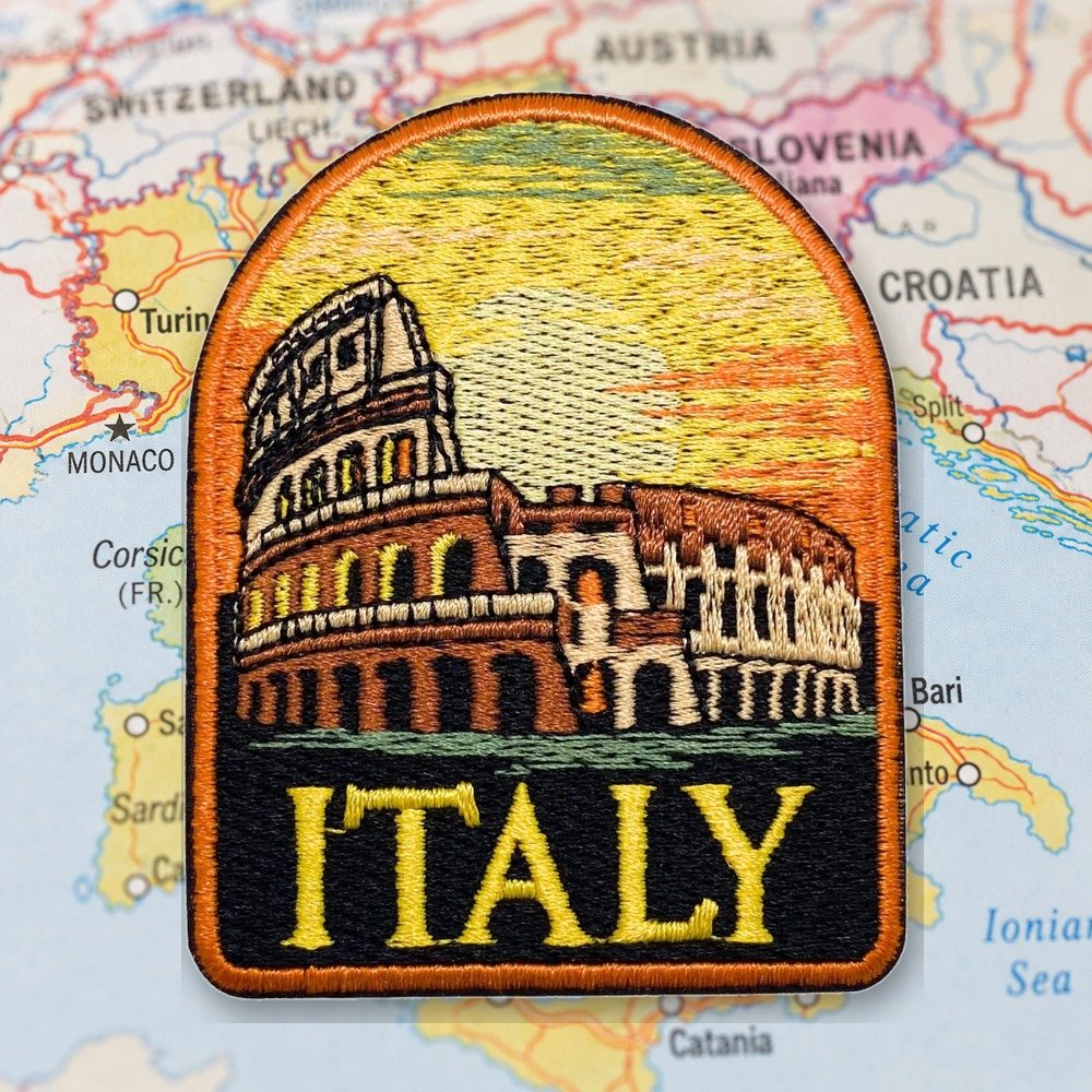 Roman Colosseum Italy Patch – embroidered iron-on patch