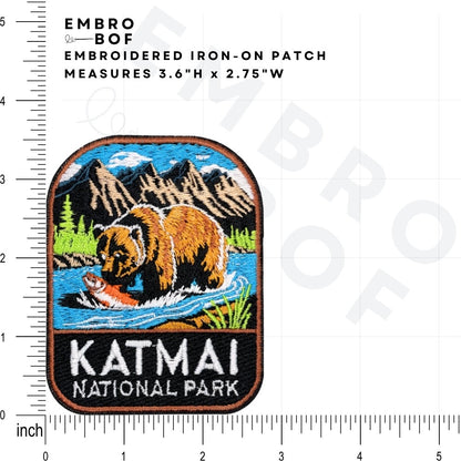 Katmai National Park Patch size reference – embroidered patch