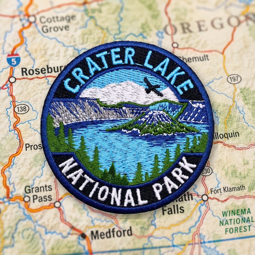 Crater Lake National Park Patch – embroidered iron-on patch