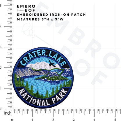 Crater Lake National Park Patch size reference – embroidered patch
